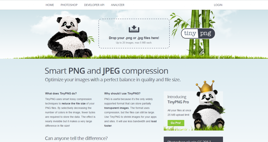 TinyPNG – Compress PNG images while preserving transparency