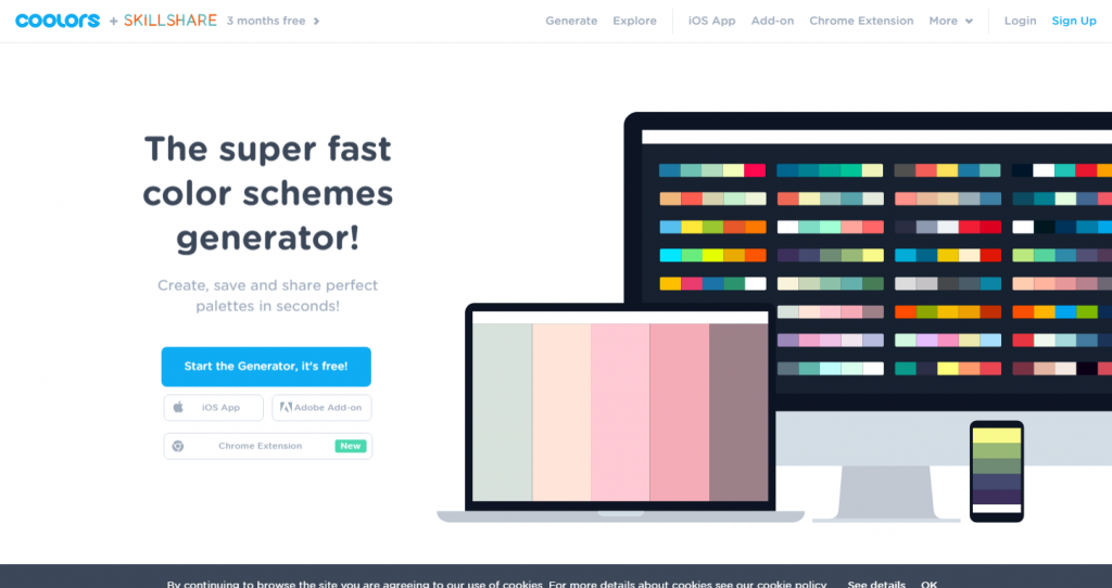 Coolors.co The super fast color schemes generator
