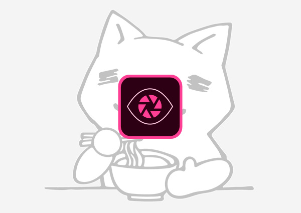 AdobeCaptureCC使って麺食べる猫を描いてみます